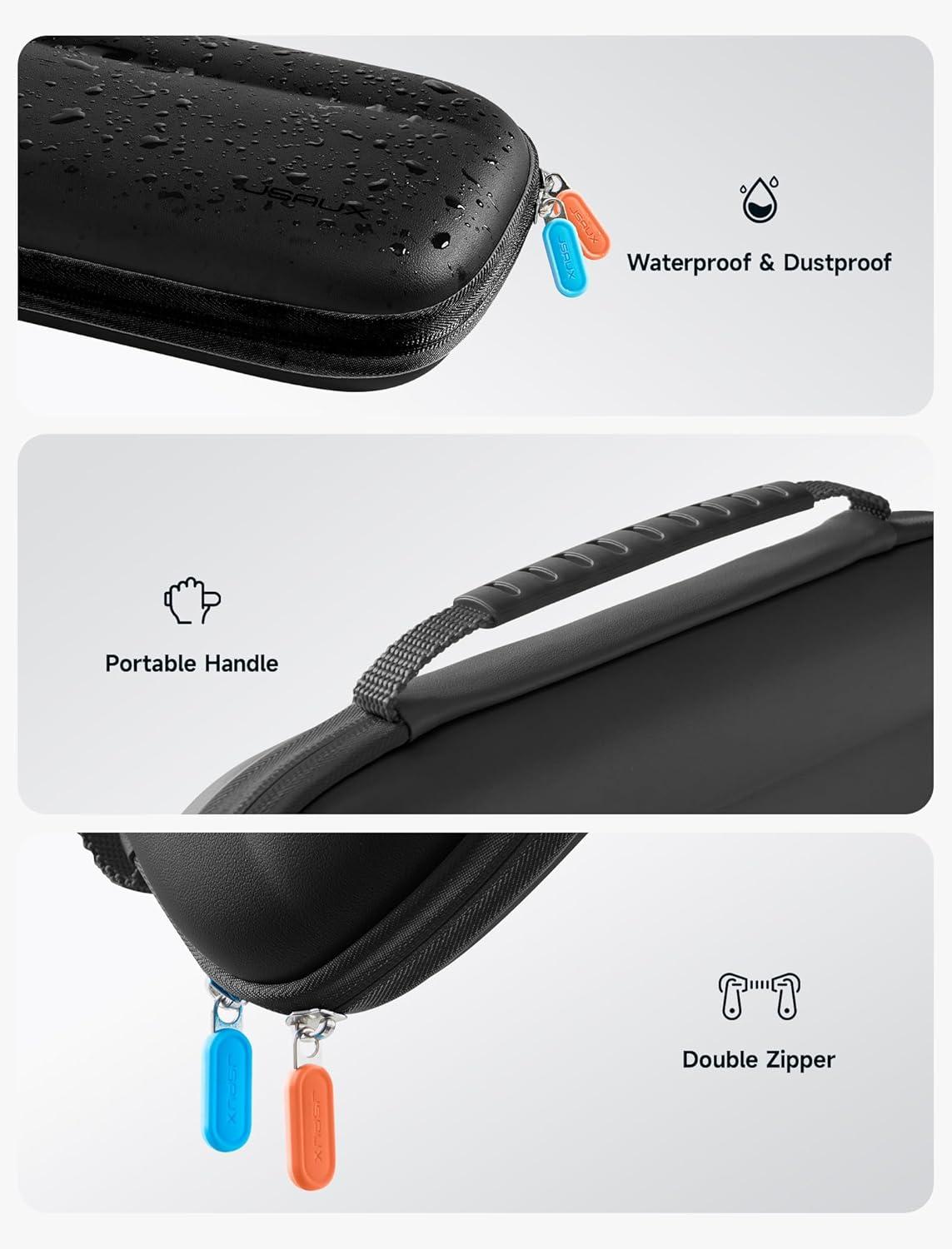 imageJSAUX Slim Carrying Case for Nintendo Switch 2 2025 Portable Switch 2 Case with 10 Game Slots Protective Hard Shell for Travel and Storage BlueBlack