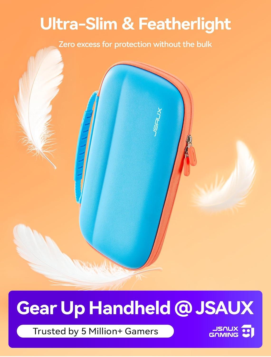 imageJSAUX Slim Carrying Case for Nintendo Switch 2 2025 Portable Switch 2 Case with 10 Game Slots Protective Hard Shell for Travel and Storage BlueBlue