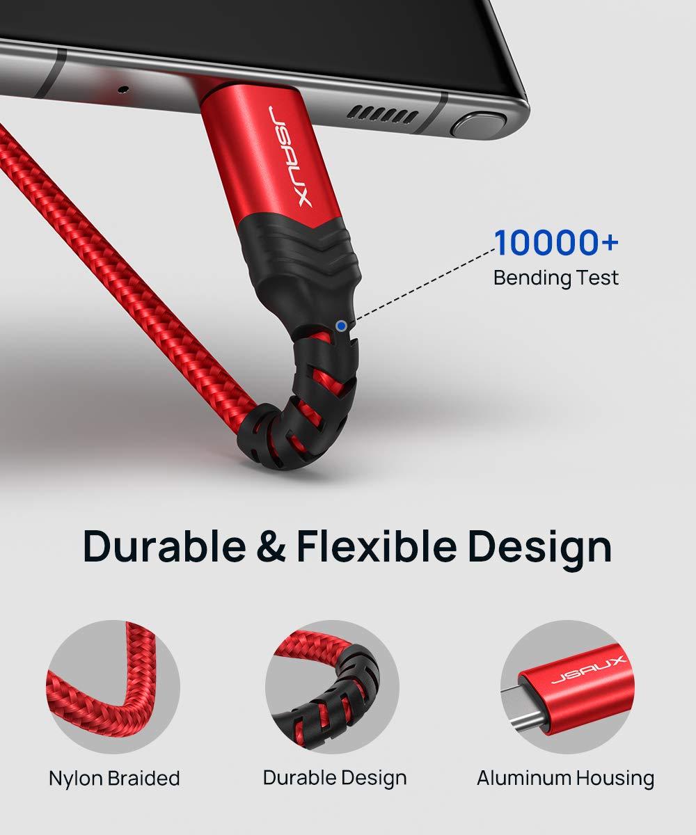 imageJSAUX USB C to Dual 35mm Female Headphone Splitter Type C to Dual 35mm Female Aux Y Jack Headphone Adapter Compatible with iPhone 16 Pro Max15 Pro Max Galaxy S2423 Ultra Pixel iPad ProRedRed