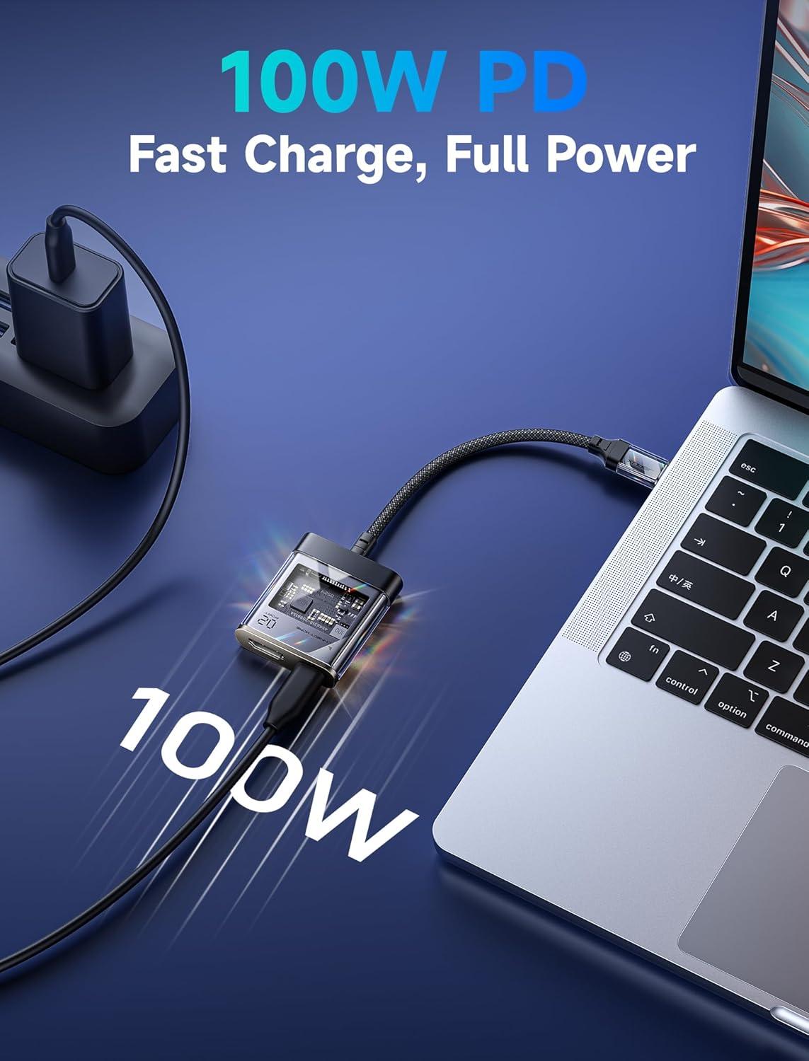 imageJSAUX USB C to HDMI Adapter 4K60Hz for iPhone 16 to TV 2in1 Digital AV Sync Connector Compatible with iPhone 1616 Pro16 Pro Max15 Pro Max MacBook Samsung S2423 Dell Steam Deck ROG Ally