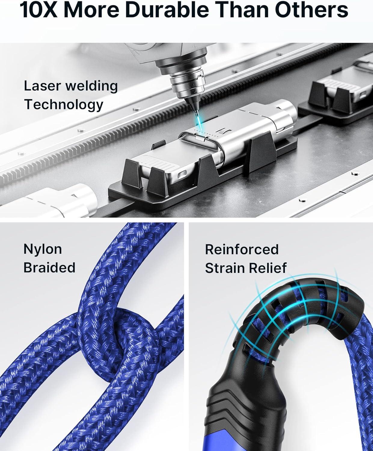 imageJSAUX USB C to Lightning Cable 6FT Apple MFi Certified iPhone Cord Compatible with iPhone 1414 Plus14 Pro14 Pro Max1313 Mini13 Pro13 Pro Max12 Pro Max11 Pro Max  RedBlue