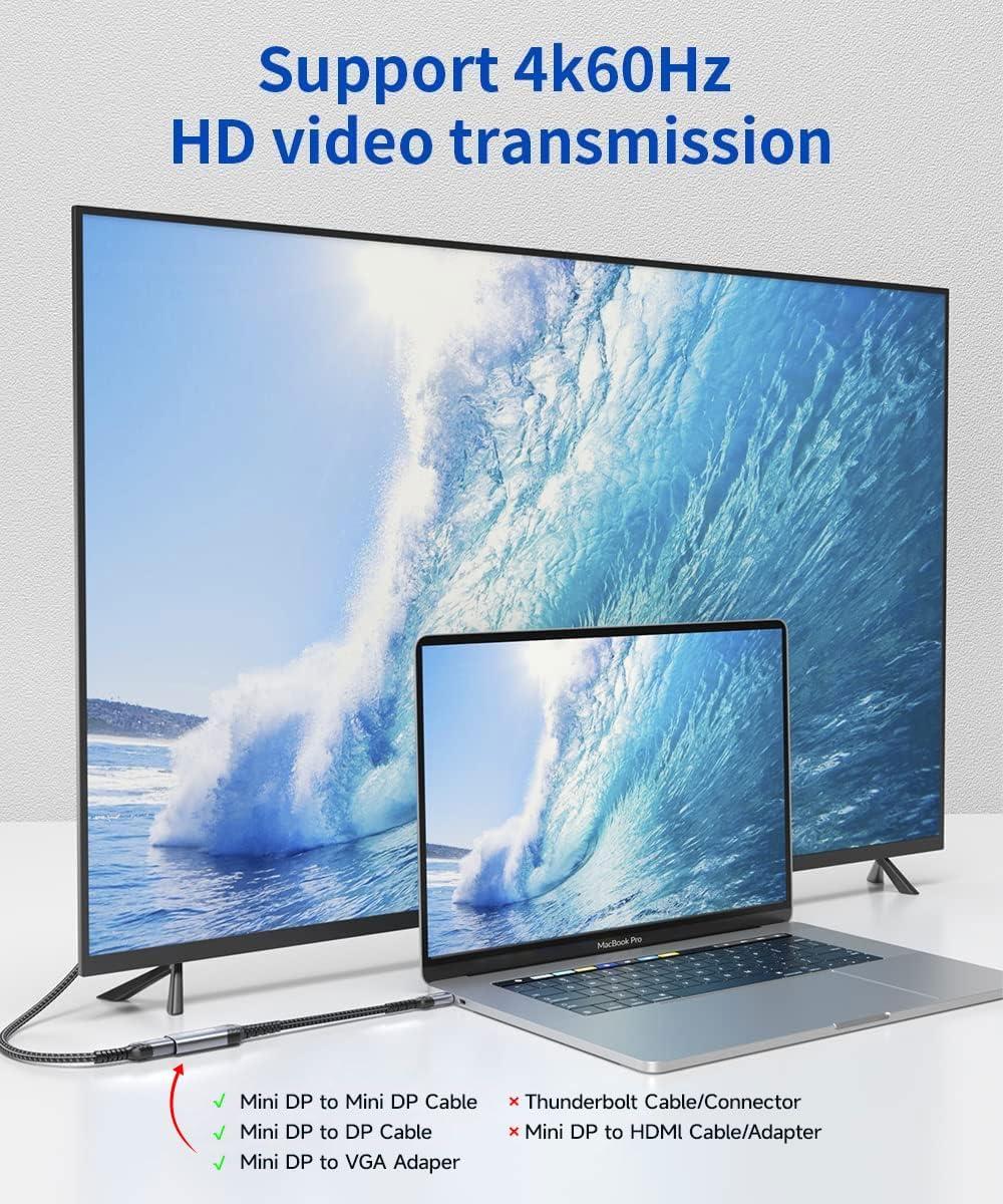 imageJSAUX USB C to Mini DisplayPort Adapter 4K60Hz Type C to Mini Display PortNot for Thunderbolt 2 Cable Compatible with MacBook Pro 2019 2018 Dell XPS Samsung Galaxy S21 S20 PlusGreyGrey