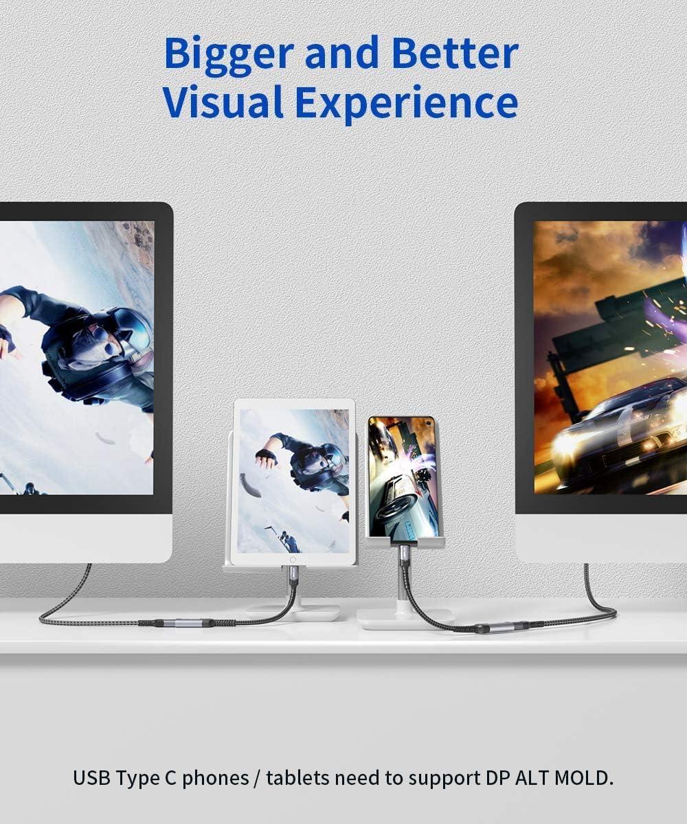 imageJSAUX USB C to Mini DisplayPort Adapter 4K60Hz Type C to Mini Display PortNot for Thunderbolt 2 Cable Compatible with MacBook Pro 2019 2018 Dell XPS Samsung Galaxy S21 S20 PlusGreyGrey