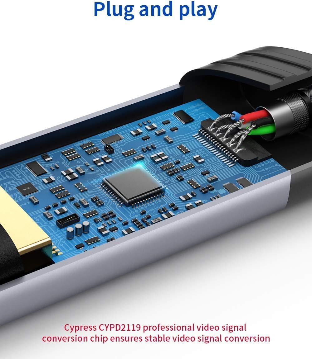 imageJSAUX USB C to Mini DisplayPort Adapter 4K60Hz Type C to Mini Display PortNot for Thunderbolt 2 Cable Compatible with MacBook Pro 2019 2018 Dell XPS Samsung Galaxy S21 S20 PlusGreyGrey