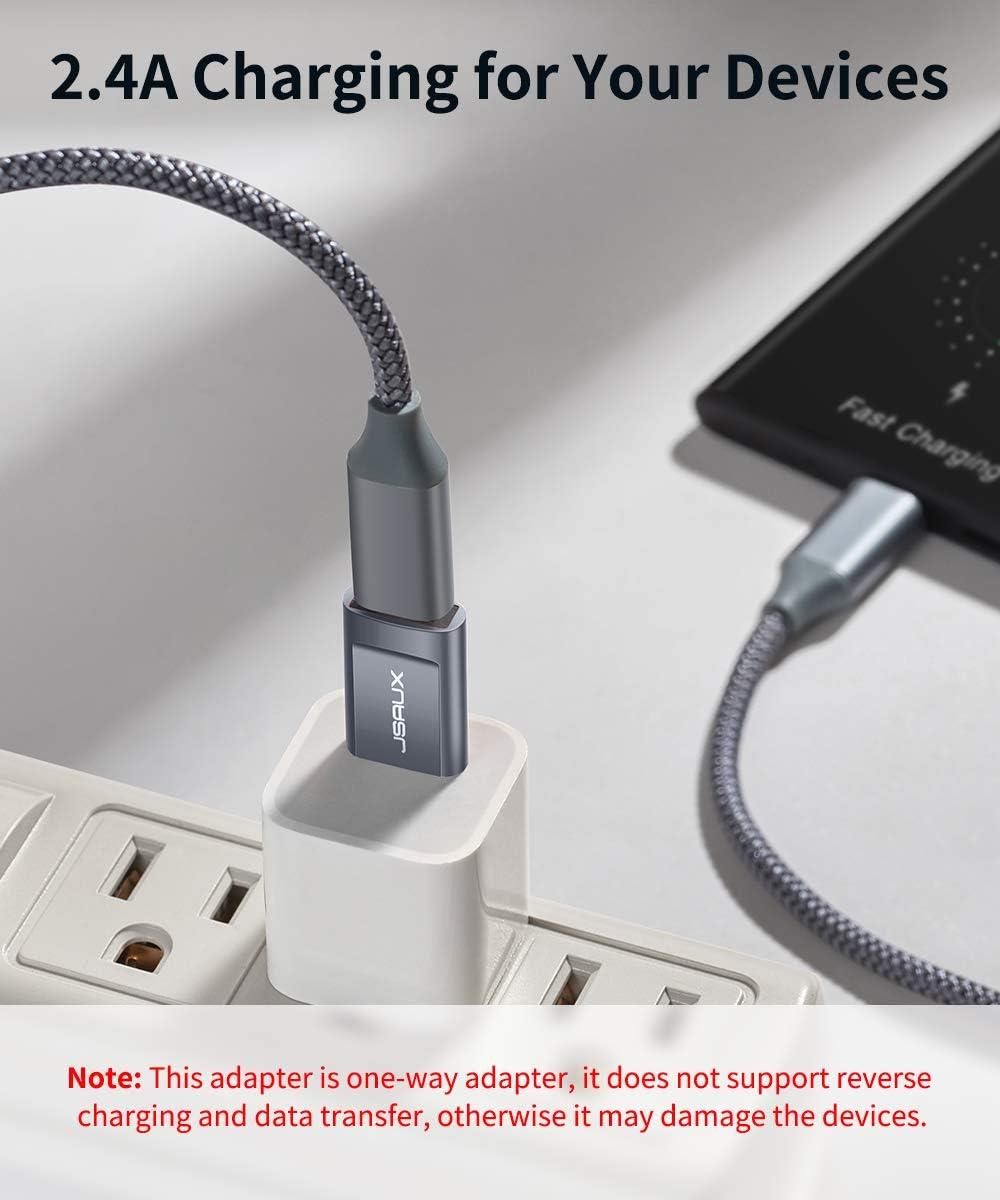 imageJSAUX USB C to USB 30 Adapter2 Pack Type C Female to USB A Male Adapter USB C 3130 Converter Support Data Transfer ampamp Stable Charging for Laptop Chargers iPhone 16 15 14Grey