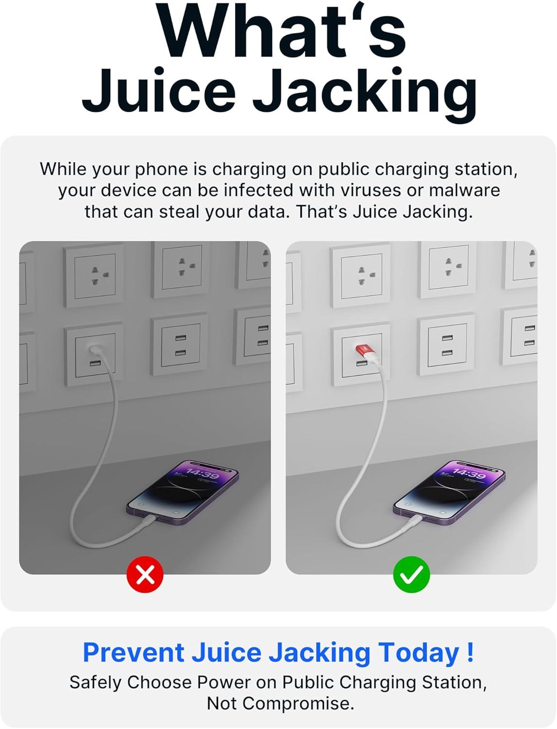 imageJSAUX USB Data Blocker 4Pack USB A Defender Only for Quick Charge Protect Against Juice Jacking Refuse Hacking Provide Safe Charging RedRed