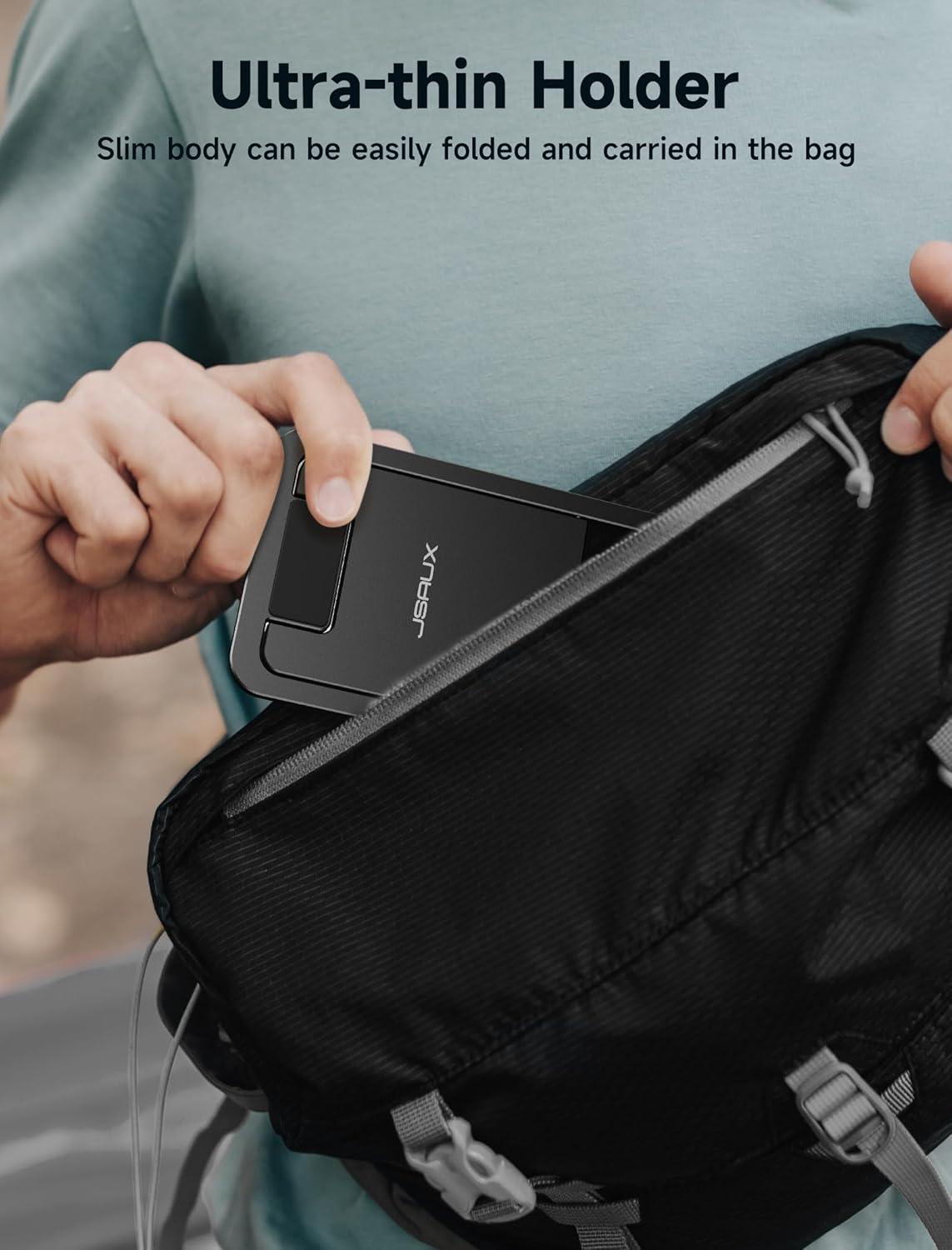 imageJSAUX Universal Tablet Stand Portable Foldable Tablet Holder for Desk Compatible with iPad miniAir Samsung Galaxy Tab Kindle Fire Steam Deck Switch 2 ROG Ally iPhone and Other TabletsGrayBlack