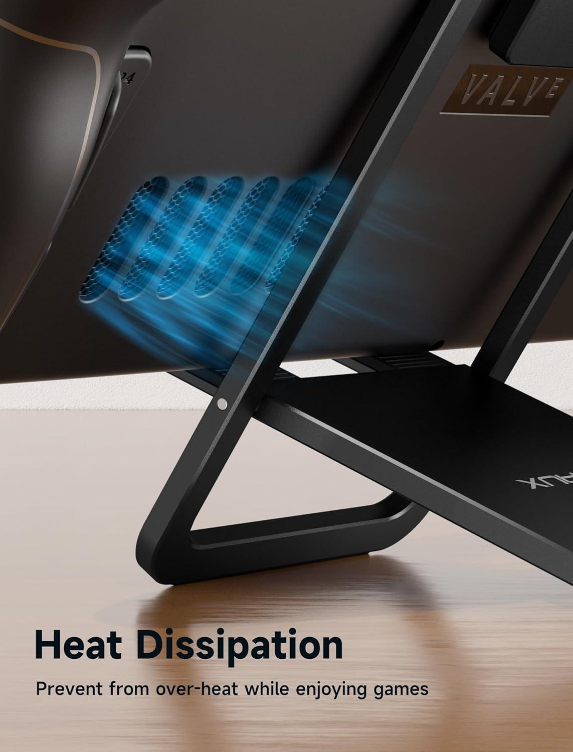 imageJSAUX Universal Tablet Stand Portable Foldable Tablet Holder for Desk Compatible with iPad miniAir Samsung Galaxy Tab Kindle Fire Steam Deck Switch 2 ROG Ally iPhone and Other TabletsGrayBlack