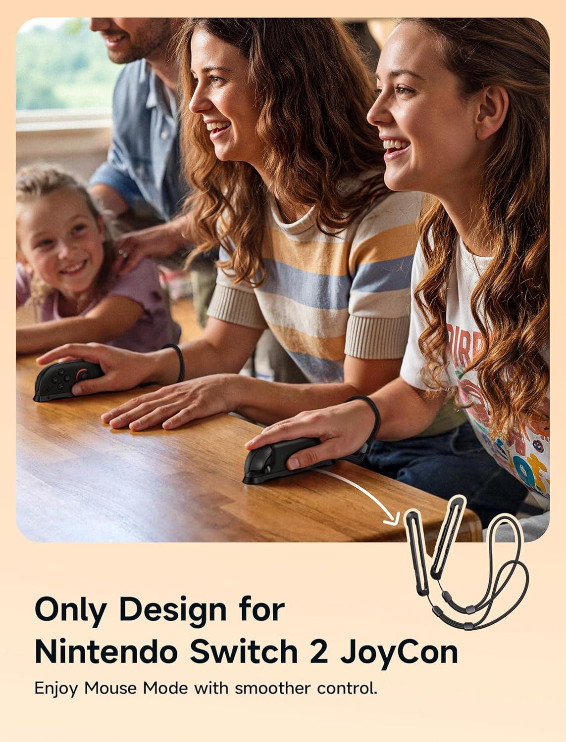 imageJSAUX Wrist Strap for Nintendo Switch 2 JoyCon Nintendo Switch 2025 Accessories with Adjustable Wrist Strap for Mouse Mode ampamp Sports Games Smooth Desk Movement Easier Control and Portability