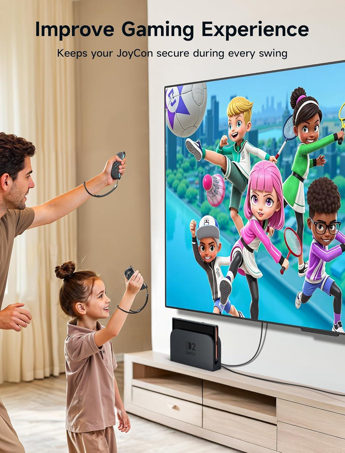 imageJSAUX Wrist Strap for Nintendo Switch 2 JoyCon Nintendo Switch 2025 Accessories with Adjustable Wrist Strap for Mouse Mode ampamp Sports Games Smooth Desk Movement Easier Control and Portability