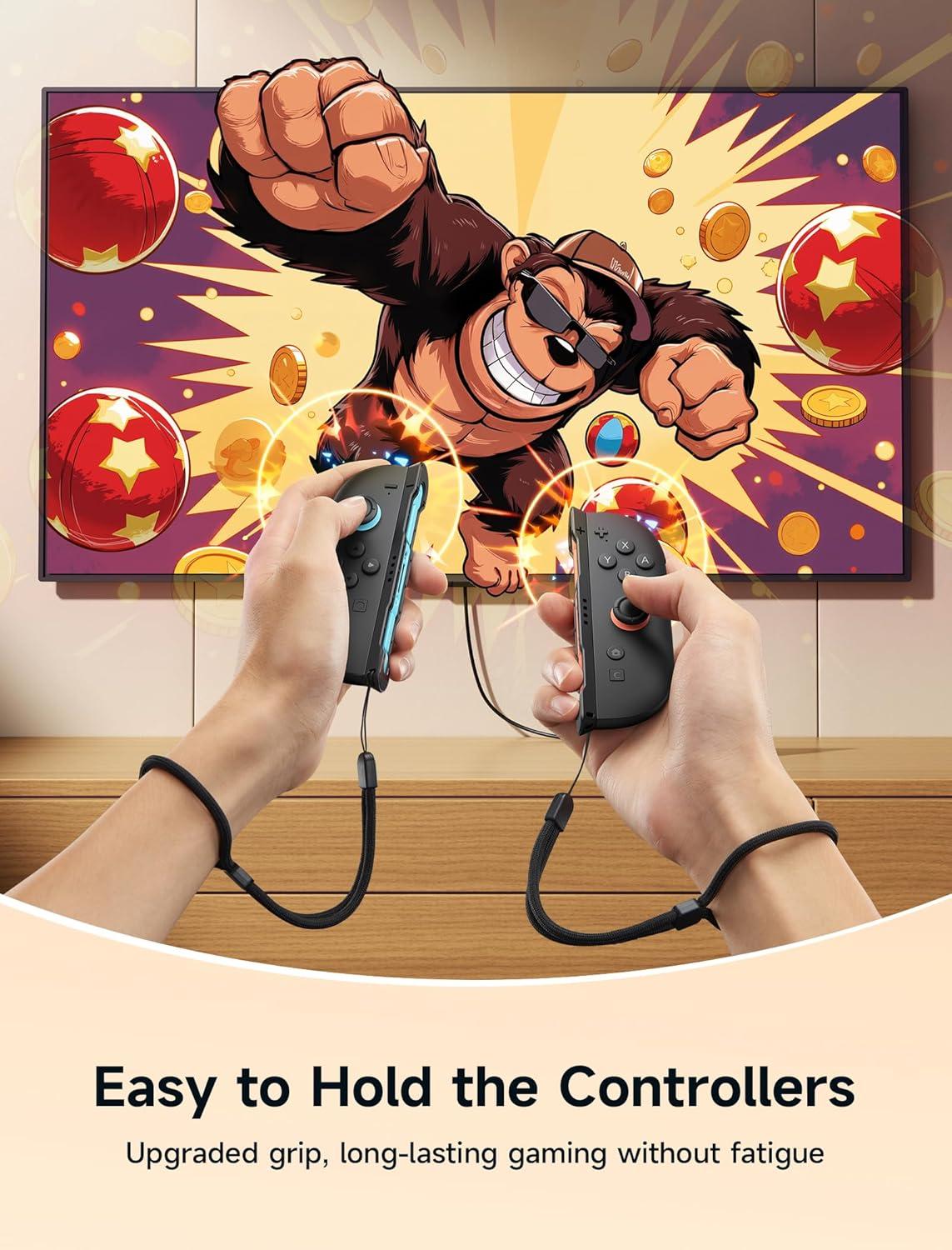 imageJSAUX Wrist Strap for Nintendo Switch 2 JoyCon Nintendo Switch 2025 Accessories with Adjustable Wrist Strap for Mouse Mode ampamp Sports Games Smooth Desk Movement Easier Control and Portability