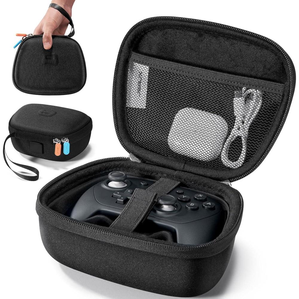 imageJSAUX Carry Case Compatible with Nintendo Switch 2 Pro Controller 2025 Travel Protective Case Allaround Protection Portable Carrying Bag Black