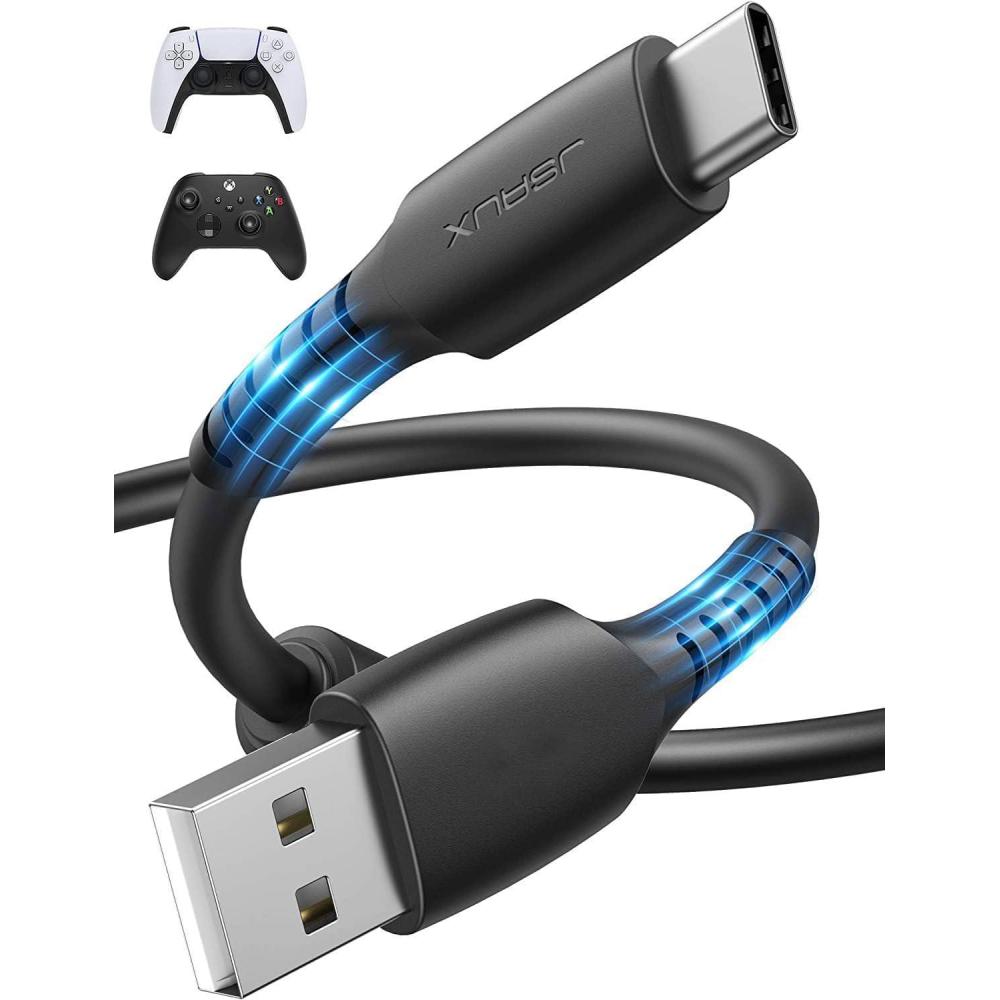 imageJSAUX Charging Cable for PS5 Controller 10FT USB C AntiInterference Magnetic Ring Fast Charger Cord for PS5 DualSense ControllerXBox Series XSSwitch 2 ProLite ControllerSteam Deck