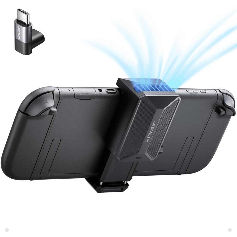 imageJSAUX Cooling Fan for Nintendo Switch 2 2025 Cool Down Accessories for Switch 2 Stepless Adjustable Fan Speed Cools to Enhance Performance ampamp Extend Console Battery Life  Black GP0201A