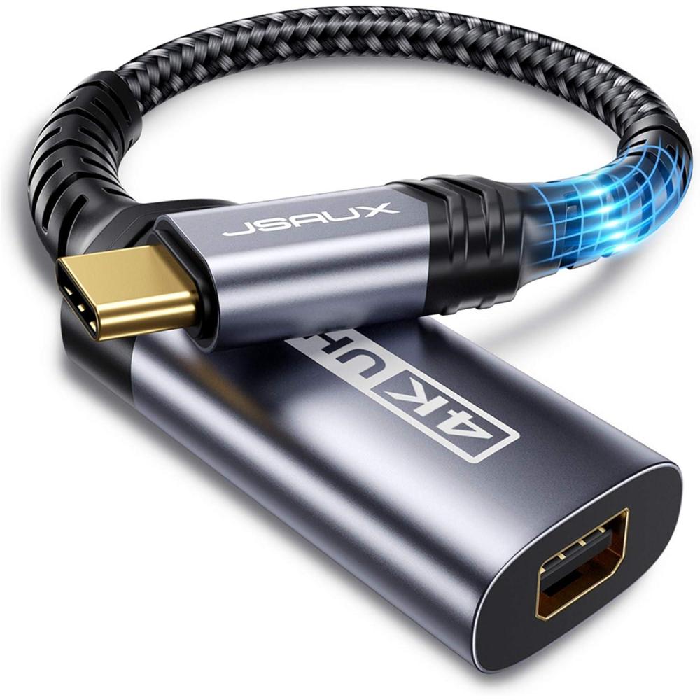 imageJSAUX USB C to Mini DisplayPort Adapter 4K60Hz Type C to Mini Display PortNot for Thunderbolt 2 Cable Compatible with MacBook Pro 2019 2018 Dell XPS Samsung Galaxy S21 S20 PlusGreyGrey