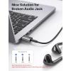 image2 Pack USB to 35mm Jack Audio Adapter JSAUX USB to Audio Aux Adapter External Stereo Sound Card TRRS Female Headset for PS4 PS5 HeadphoneMac Linux Laptop Desktops Docking StationGrey