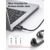 image2 Pack USB to 35mm Jack Audio Adapter JSAUX USB to Audio Aux Adapter External Stereo Sound Card TRRS Female Headset for PS4 PS5 HeadphoneMac Linux Laptop Desktops Docking Stationblack