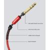 imageJSAUX 14 Inch Cable Guitar Cable 10FT Instrument Cable 635mm 14 TRS to 635mm 14 TRS Stereo Audio Cable Male to Male StraighttoStraight for Electric Guitar Bass Mandolin  Red 3MStraightRed