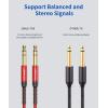 imageJSAUX 14 Inch Cable Guitar Cable 10FT Instrument Cable 635mm 14 TRS to 635mm 14 TRS Stereo Audio Cable Male to Male StraighttoStraight for Electric Guitar Bass Mandolin  Red 3MRedStraight