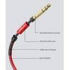 imageJSAUX 14 Inch Cable Guitar Cable 10FT Instrument Cable 635mm 14 TRS to 635mm 14 TRS Stereo Audio Cable Male to Male StraighttoStraight for Electric Guitar Bass Mandolin  Red 3MRedStraight
