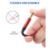imageJSAUX 2 Pack AUX Cable 4ft12m Copper Shell HiFi Sound 35mm TRS Auxiliary Audio Cable Nylon Braided Aux Cord Compatible with CarHome StereosSpeakerHeadphonesSonyEcho DotBeats  RedRed