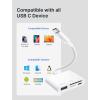 imageJSAUX 3in1 SD Card Reader USB C 5Gbps with PD 60W Fast Charging Type C Micro SD Memory Card Reader for TF SD Micro SD SDXC SDHC Compatible with iPhone 16 Pro Max MacBook Galaxy iPad Pro CameraWhite