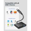imageJSAUX 3in1 SD Card Reader USB C 5Gbps with PD 60W Fast Charging Type C Micro SD Memory Card Reader for TF SD Micro SD SDXC SDHC Compatible with iPhone 16 Pro Max MacBook Galaxy iPad Pro CameraBlack