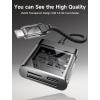 imageJSAUX 3in1 SD Card Reader USB C 5Gbps with PD 60W Fast Charging Type C Micro SD Memory Card Reader for TF SD Micro SD SDXC SDHC Compatible with iPhone 16 Pro Max MacBook Galaxy iPad Pro CameraTransparent Black