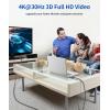 imageJSAUX 4K DisplayPort to HDMI Cable Adapter 10FT DP to HDMI Male Video UHD 4K30Hz2K601080P120 Nylon DP to HDTV UniDirectional Cord for Dell Projector Desktop AMD NVIDIA Lenovo HP ThinkPadBlack