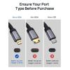 imageJSAUX 4K Micro HDMI to HDMI Cable Micro HDMI Male to HDMI Male Cable Adapter Nylon Braided Support 4K60Hz HDR 3D ARC 18Gbps Compatible with Sport Camera Sony A6000 A6300 and More 66FTGrey