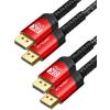 imageJSAUX 8K Displayport Cable 14 DP to DP Cable 66ft8K60Hz 2K240Hz 4K144Hz 324Gbps Compatible with Gaming Laptop TV PC Computer MonitorRedRed