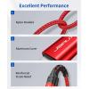imageJSAUX Apple MFi Certified Lightning to 35mm Audio Cable 6FT AUX Cord for iPhone Headphones Jack Compatible with iPhone 1414 Plus14Pro1313 Pro Max1212 Pro11 ProXXSXR8Car StereoRedRed