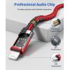 imageJSAUX Apple MFi Certified Lightning to 35mm Audio Cable 6FT AUX Cord for iPhone Headphones Jack Compatible with iPhone 1414 Plus14Pro1313 Pro Max1212 Pro11 ProXXSXR8Car StereoRedRed