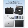 imageJSAUX FilpGo Extended Screen Laptop Bag Premium Durable Travel Business Laptop Case for Notebook Tablet Monitor Black