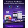 imageJSAUX FlipGo Touchscreen 16quot Dual Portable Monitor 25K Triple Laptop Touch IPS Screen Foldable Extender for Laptopfor WindowsLinux One Cable to DualMagnetic DesignBuiltin HUBHiDPI DisplayPro 16