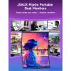imageJSAUX FlipGo Touchscreen 16quot Dual Portable Monitor 25K Triple Laptop Touch IPS Screen Foldable Extender for Laptopfor WindowsLinux One Cable to DualMagnetic DesignBuiltin HUBHiDPI DisplayPro 156