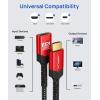 imageJSAUX HDMI Extension Cable 33FT 4K 60Hz High Speed HDMI Extender Cord Male to Female Adapter Connector HDR HDCP 22 Compatible with Roku TV Streaming Stick Bluray Player HDTV Laptop PC  RedRed