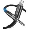 imageJSAUX Lightning to 35mm Audio Cord 6FT Apple Mfi Certified Aux Cable Compatible with iPhone 1414 Pro1313 Pro Max1212 Mini12 Pro12 Pro Max11 Pro11 Pro MaxXXRXS MaxCar StereoGreyBlack