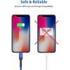 imageJSAUX MFi Certified Lightning Cable 6ft Charger Cable for iPhone Nylon Braided Heavy Duty Upgraded C89 USB Lightning Cord for iPhone 11 Xs Max X XR 8 7 6s 6 Plus SE 5 5s iPad iPodRedBlue