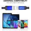 imageJSAUX Micro USB Cable for Android 2Pack 66FT Kindle Charger Cord Replacement Nylon Braided USB Micro Charging Cable Compatible with Galaxy S7 S6 J7 Edge Note 5 Kindle MP3BlueBlue