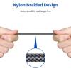 imageJSAUX Micro USB Cable for Android 2Pack 66FT Kindle Charger Cord Replacement Nylon Braided USB Micro Charging Cable Compatible with Galaxy S7 S6 J7 Edge Note 5 Kindle MP3BlueGrey