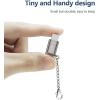 imageJSAUX Micro USB Female to USB C Adapter 4Pack Aluminum USB Type C Adapter with Keychain Fast Charging Compatible with Samsung Galaxy S10 S9 S8 Plus Note 9 8 LG V30 G5 G6 Moto Z Z2 more GreyGrey
