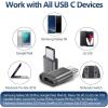 imageJSAUX Micro USB Female to USB C Adapter 4Pack Aluminum USB Type C Adapter with Keychain Fast Charging Compatible with Samsung Galaxy S10 S9 S8 Plus Note 9 8 LG V30 G5 G6 Moto Z Z2 more GreyGrey