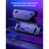imageJSAUX PC0104 ModCase Compatible with Steam Deck Steam Deck Case Comprehensive Protection Include Detachable Front Shell Body Protective Shell Metal Bracket and Strap  Basic SetBasic Set