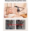 imageJSAUX Phone Holder for Desk and Bed Compatible with iPhone 16 15 14 13 12 Overhead Phone Mount Gooseneck Phone Stand Flexible 360 Lazy Long Arm Clamp Clip for Table Bedside 1Pack BlackBlack
