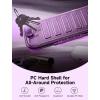 imageJSAUX Protective Case for Nintendo Switch 2 2025 Hard Carrying Shell Slim ampamp Portable Dustproof Builtin 10 Game Card Slot TravelCarry Full Protection Cover  Translucent Black PC0116Purple