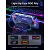 imageJSAUX RGB Transparent Back Plate Compatible with ROG Ally X ROG Ally X Case Accessories with Silicone Grip and Cooling Module DIY Replacement Shellfor ROG Ally