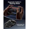 imageJSAUX Steering Wheels for Nintendo Switch 2 JoyCon Controller Compatible with Mario Kart 98 Deluxe Realistic Racing Experience with Comfortable Grip Switch 2 JoyCon Controller Accessories2X Black