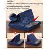 imageJSAUX Tablet Pillow Stand Tablet Stand Holder Dock for Lap Bed and Desk Compatible with iPad Pro 11 105 97 102 Air Mini Kindle Tablets Phones EReader Books and More 411 devices Navy BlueNavy Blue