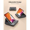 imageJSAUX Tablet Pillow Stand Tablet Stand Holder Dock for Lap Bed and Desk Compatible with iPad Pro 11 105 97 102 Air Mini Kindle Tablets Phones EReader Books and More 411 devices Navy BlueGrey